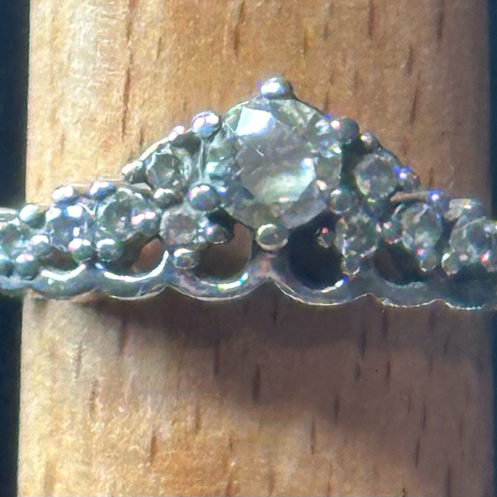 Pandora Sterling Silver Princess Fairytale Tiara Ring - 2g Size 4.5